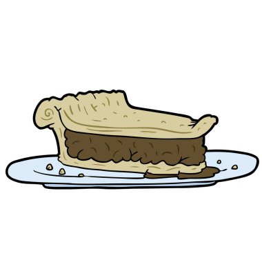 vektör çizim karikatür pasta