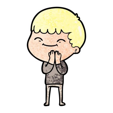 vektör çizim karikatür mutlu çocuk