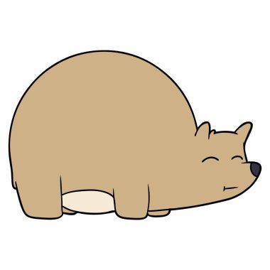 Çizgi film ayısının vektör çizimi