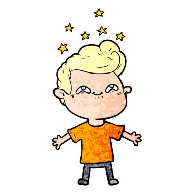 mutlu çizgi film çocuk vektör çizim