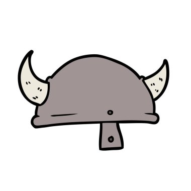 Viking helmt vektör çizim karikatür 