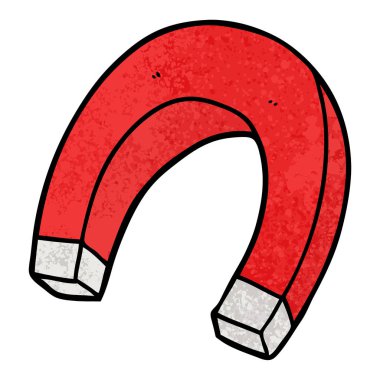 Çizgi film mıknatısının vektör çizimi