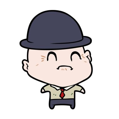 vektör çizim karikatür eski işadamı