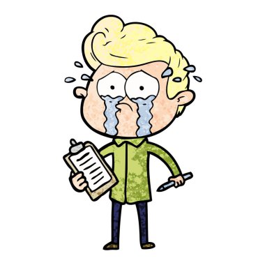 vektör çizim tasarım komik karikatür çocuğun beyaz arka plan üzerinde izole