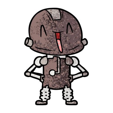 Çizgi film robotunun vektör çizimi