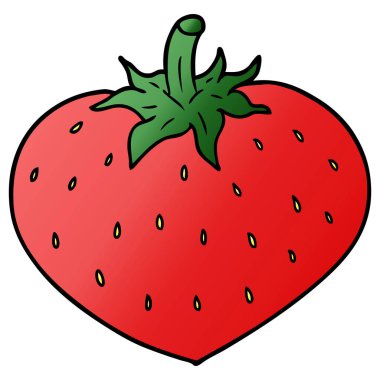 vektör çizim karikatür çilek