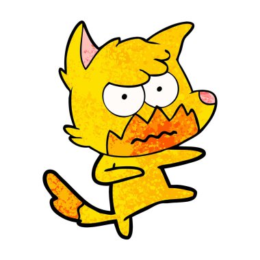 Tilki çizgi film karakteri vektör çizim