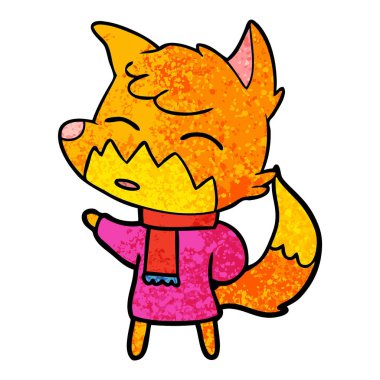 Çizgi film tilkisinin vektör çizimi