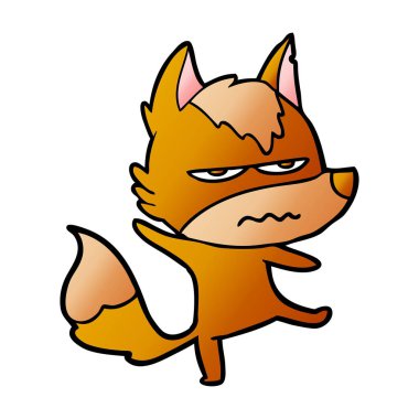 Tilki çizgi film karakteri vektör çizim