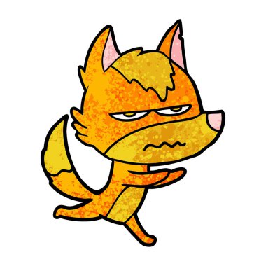 Tilki çizgi film karakteri vektör çizim