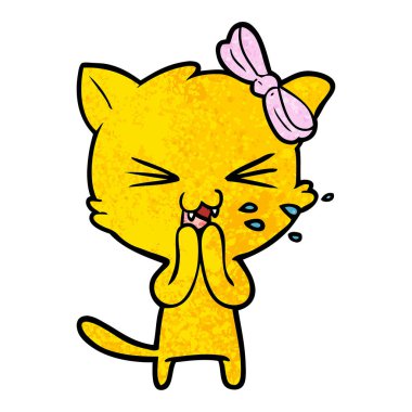 Çizgi film kedisinin vektör çizimi