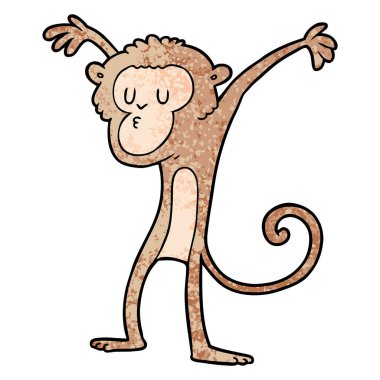 Çizgi film maymununun vektör çizimi