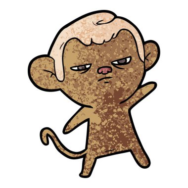 Çizgi film maymununun vektör çizimi