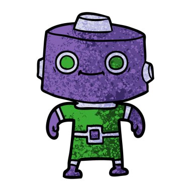 Çizgi film robotunun vektör çizimi