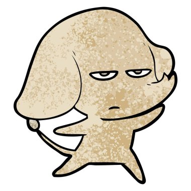 vektör çizim rahatsız çizgi fil