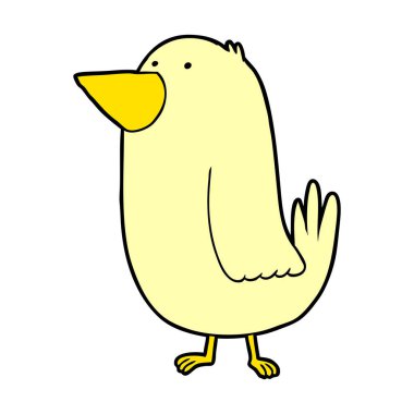 Çizgi film kuşunun vektör çizimi