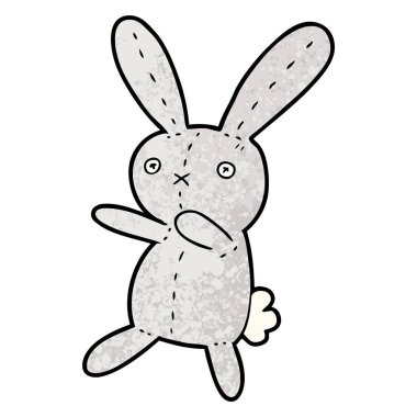 Tatlı çizgi film tavşanının vektör çizimi