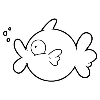 Çizgi film balıklarının vektör çizimi