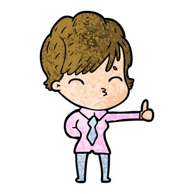 Çizgi filmdeki kadının vektör çizimi