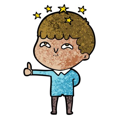 vektör çizim karikatür çocuk hayret