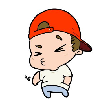 çizgi film çocuk vektör çizim