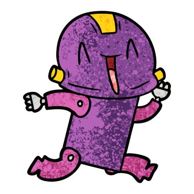 Çizgi film robotunun vektör çizimi