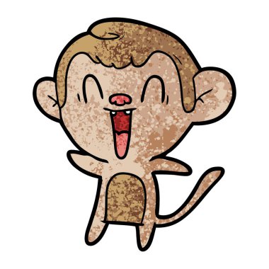 Çizgi film maymununun vektör çizimi