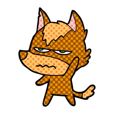 Tilki çizgi film karakteri vektör çizim