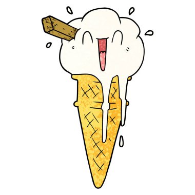 Çizgi film dondurmasının vektör çizimi