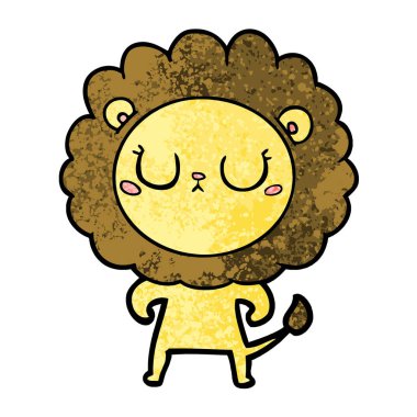 Çizgi film aslanının vektör çizimi