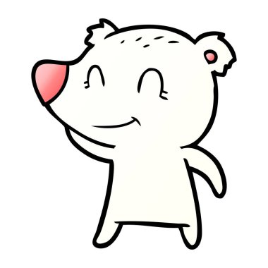 Kutup Ayısı Çizgi Filminin Vektör İllüstrasyonu