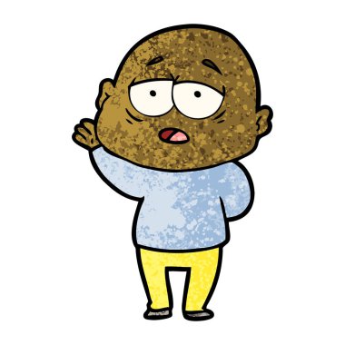 yorgun kel adam çizgi film