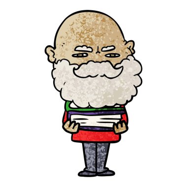 Sakal çatık ile çizgi film adam