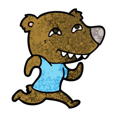 Çizgi film ayısının vektör çizimi