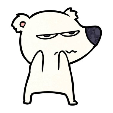 Kutup Ayısı Çizgi Filminin Vektör İllüstrasyonu