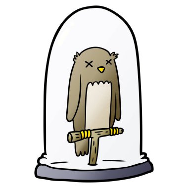 vektör çizim karikatür doldurulmuş baykuş