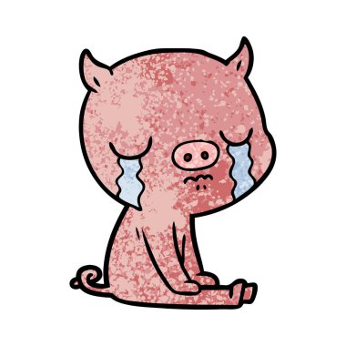 Çizgi film domuzunun vektör çizimi