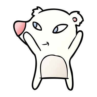 Kutup Ayısı Çizgi Filminin Vektör İllüstrasyonu