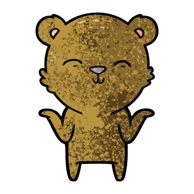 ayı çizgi film chraracter vektör çizim