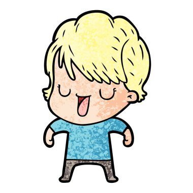 vektör çizim karikatür kadın söz