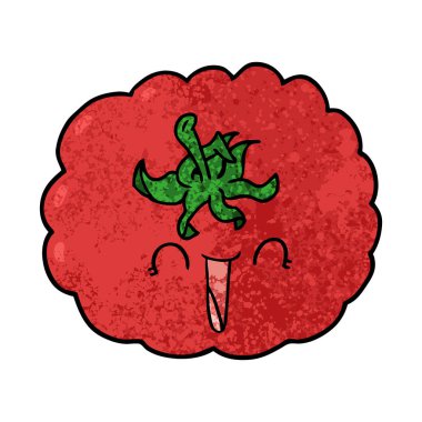 vektör çizim karikatür mutlu domates