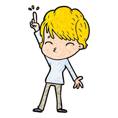 Çizgi filmdeki kadının vektör çizimi