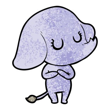 vektör çizim sevimli çizgi fil