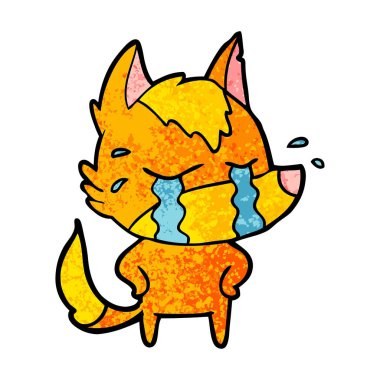 Tilki çizgi film karakteri vektör çizim