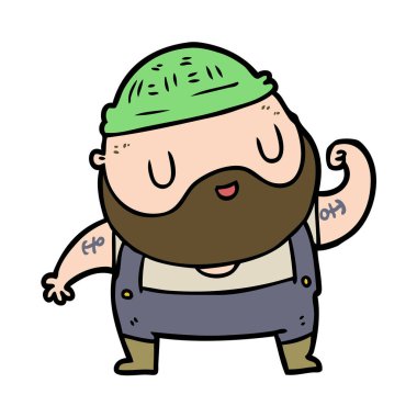 vektör çizim karikatür zor balıkçı