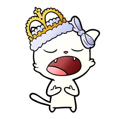 Çizgi film kedisinin vektör çizimi