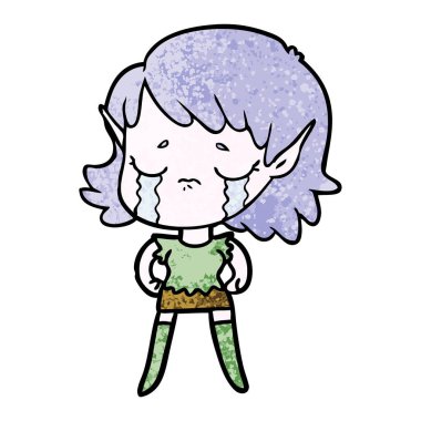 çizgi film ağlayan elf kızı