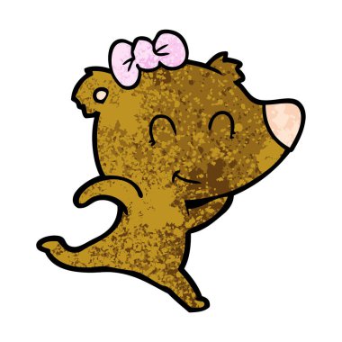 ayı çizgi film chraracter vektör çizim