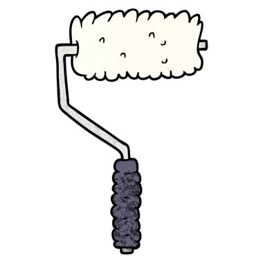 vektör çizim karikatür boya silindiri