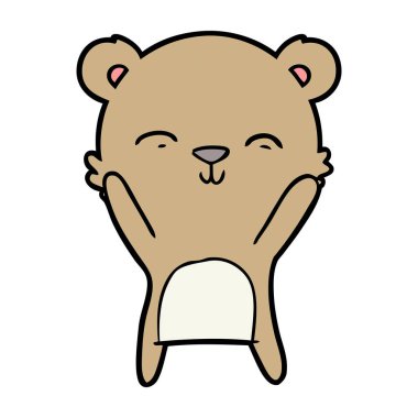 ayı çizgi film chraracter vektör çizim